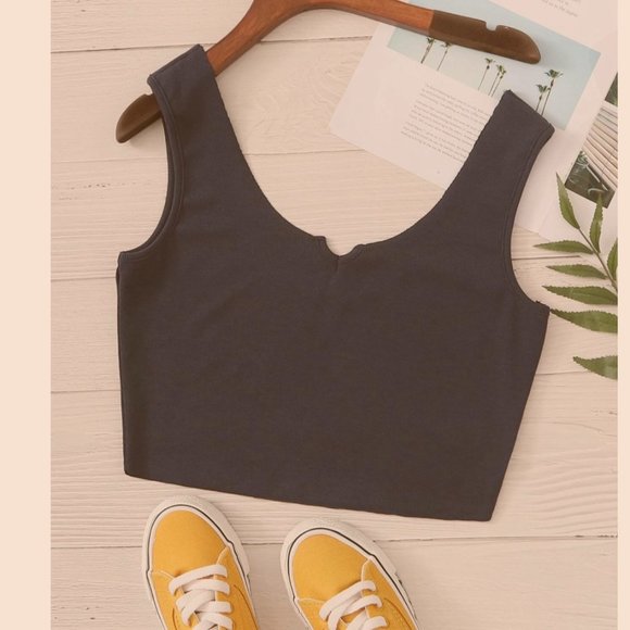 Rib-knit crop top, multiple colors - Picture 2 of 7